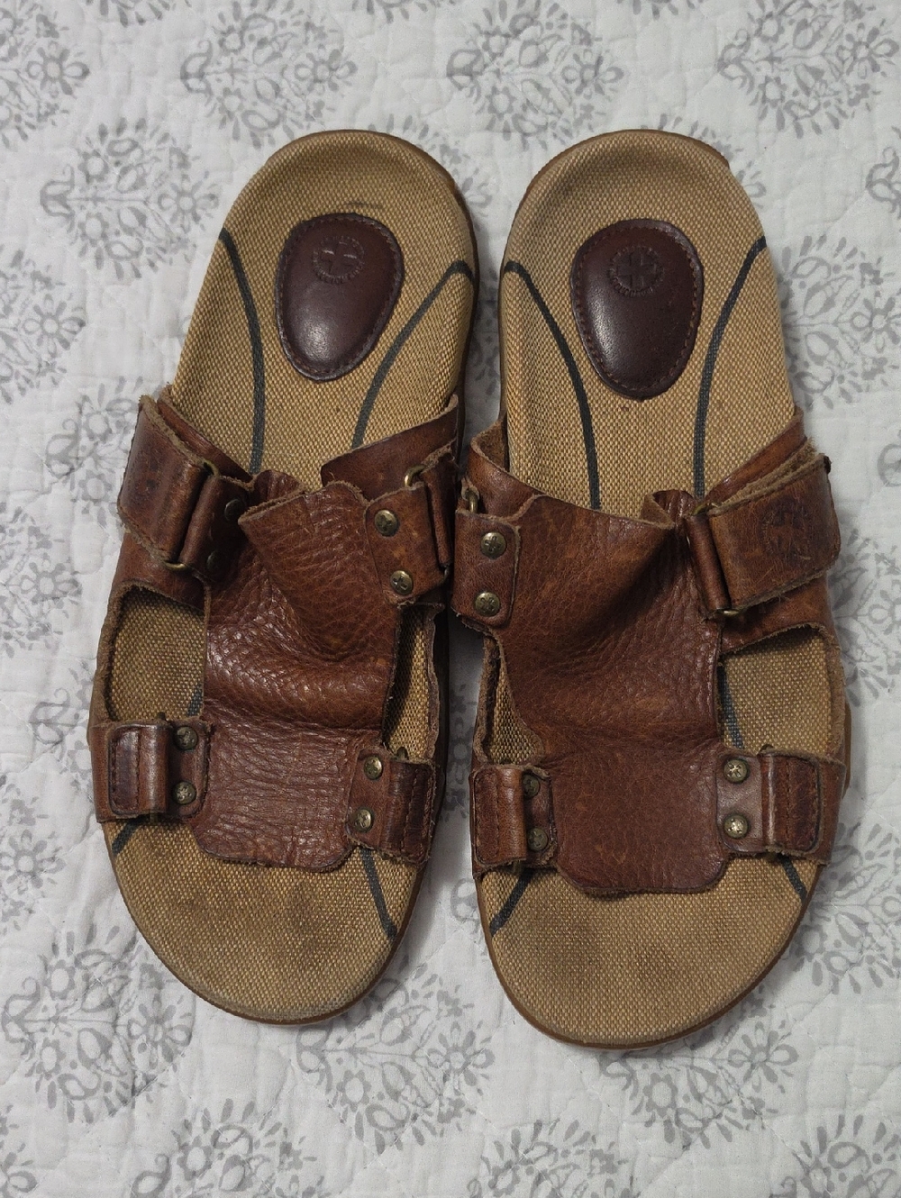 Dr. Martens Brown Dual-Strap Leather Slide Sandals